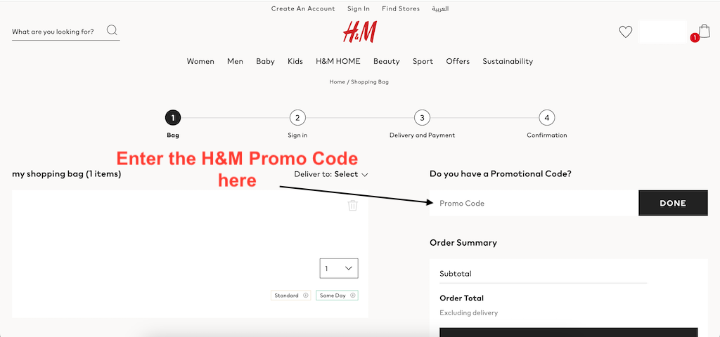 How to use a H&M Promo Code?