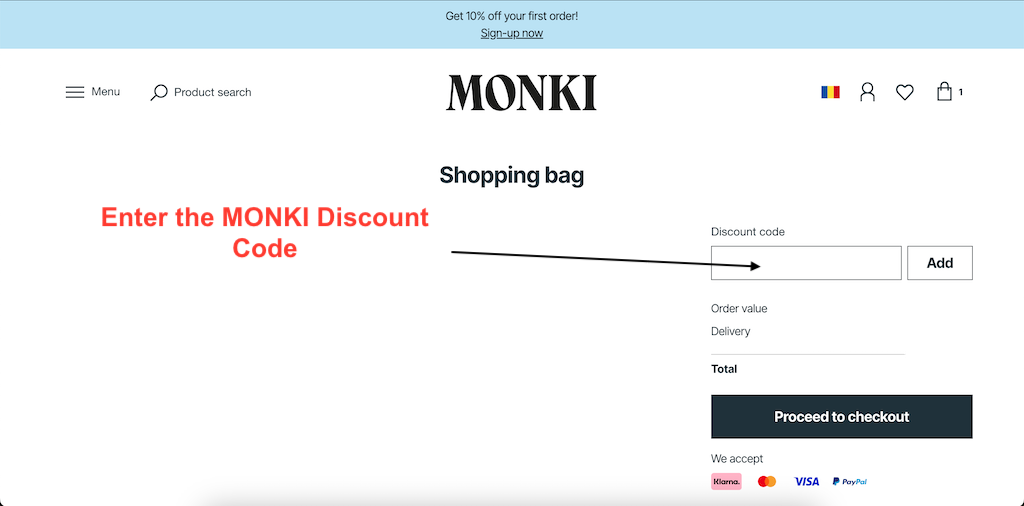 How to use a Monki Discount Code?